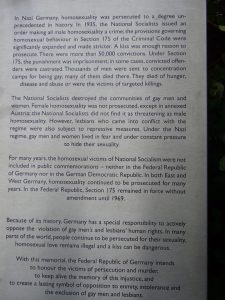 Memorial to Persecuted Homosexuals